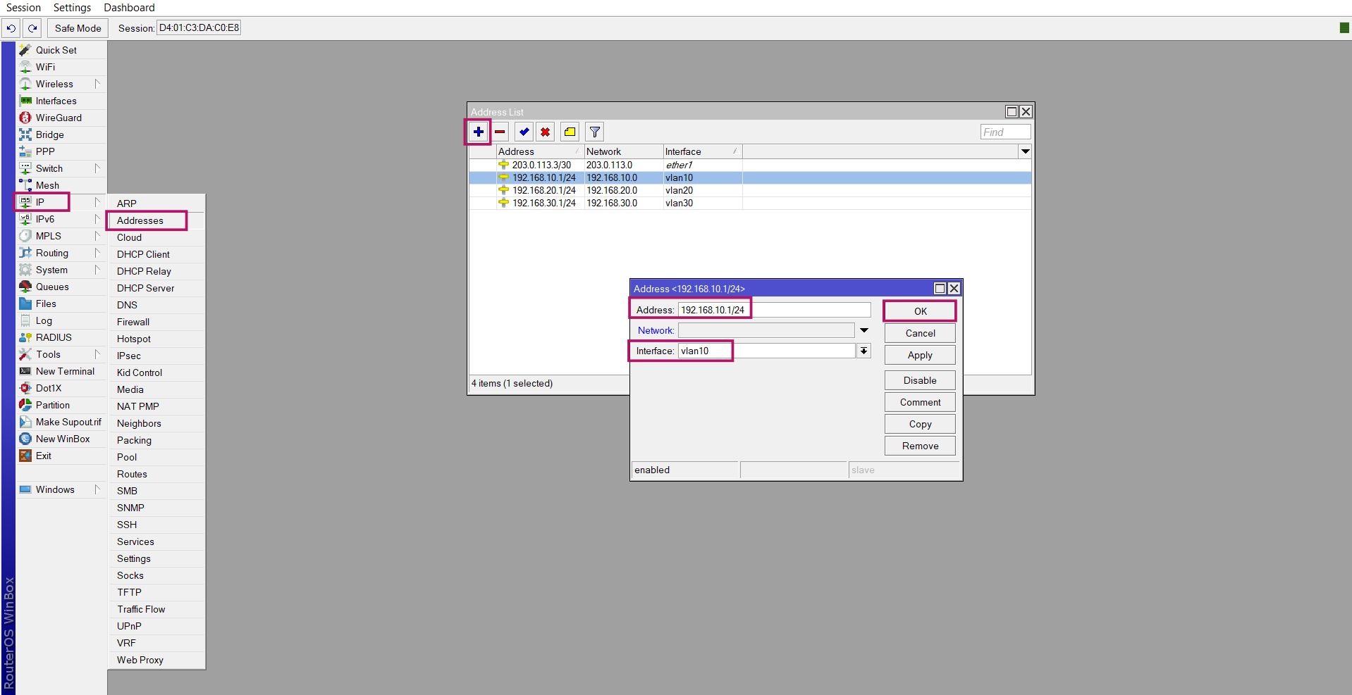 Router-on-a-stick ip